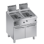 Friteuse gaz 2 paniers 2x12L sur socle - ATA ITALY C2GFG1012