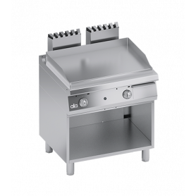 Grillade à gaz lisse 800 mm sur socle ouvert - ATA C2GFL10VV