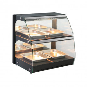 Vitrine chauffante à poser quartz 2 niveaux 560W - HENDI