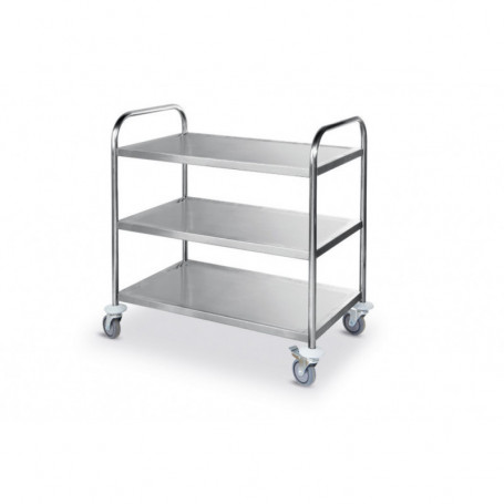 Chariot de service 3 niveaux pour vaisselle