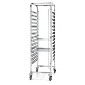 Chariot de service 3 niveaux en inox  800x500x850 mm