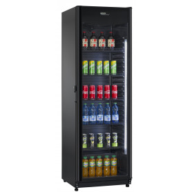 Vitrine à boissons réfrigérée porte vitrée 382 L noire - AMITEK AX400RGB