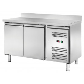 Table réfrigérée négative inox 2 portes, dosseret, P.700 mm - FORCOLD GN2200BT