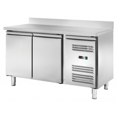 Table réfrigérée négative inox 2 portes, dosseret, P.700 mm - FORCOLD GN2200BT