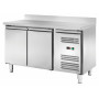 Table réfrigérée négative inox 2 portes, dosseret, P.700 mm - FORCOLD GN2200BT