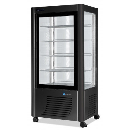 Vitrine réfrigérée positive 540L 4 faces, ventilée - SCAIOLA 540F Noire