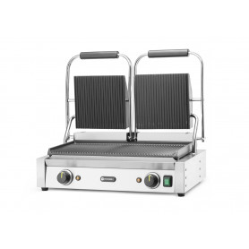 Grill panini professionnel double dessous et dessus rainurés 3600 W - HENDI