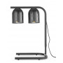 Portique chauffe-plat noir avec 2 lampes infrarouges - HENDI