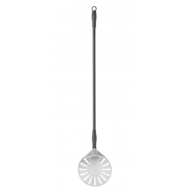 Pelle à pizza ronde perforée 1200x230 mm inox - HENDI