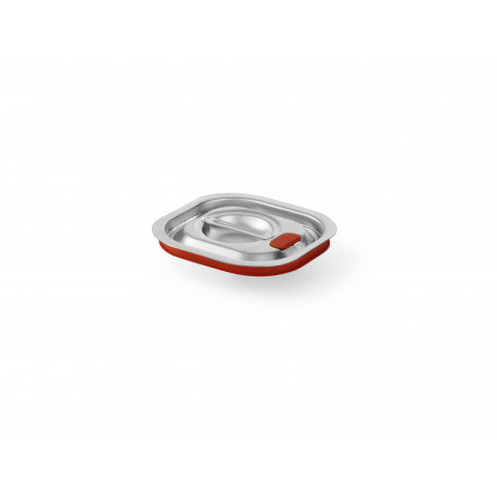 Couvercle gastronorme en inox avec bord en silicone GN 1/6 - HENDI