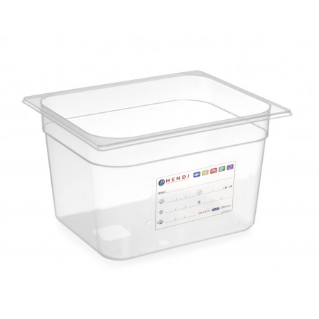 Boîte de stockage en Polypropylène GN 1/2 H 200 mm - HACCP - HENDI