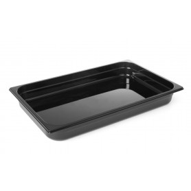 Bac gastro en polycarbonate noir GN 1/1 H65 mm