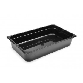 Bac gastro en polycarbonate noir GN 1/1 H100 mm