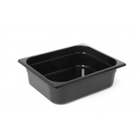 Bac gastro en polycarbonate noir GN 1/2 H65 mm