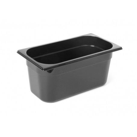 Bac gastro polycarbonate noir GN 1/3 H150 mm