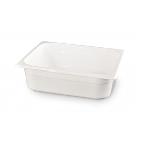 Bac gastro en polycarbonate blanc GN 1/2 H 65 mm