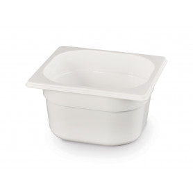 Bac gastro en polycarbonate blanc GN 1/6 H 65 mm