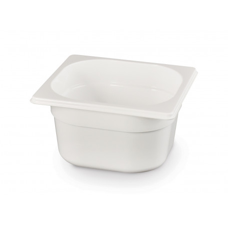 Bac gastro en polycarbonate blanc GN 1/6 H 150 mm