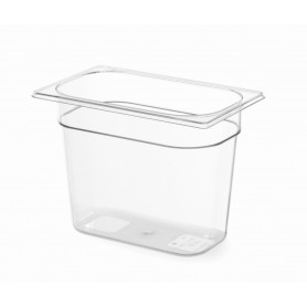 Bac gastro en polycarbonate transparent GN 1/4 H 65 mm