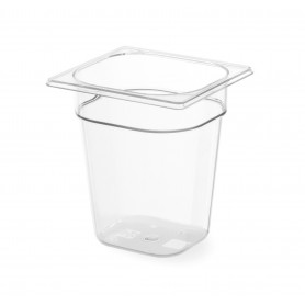 Bac gastro en polycarbonate transparent GN 1/6 H 100 mm