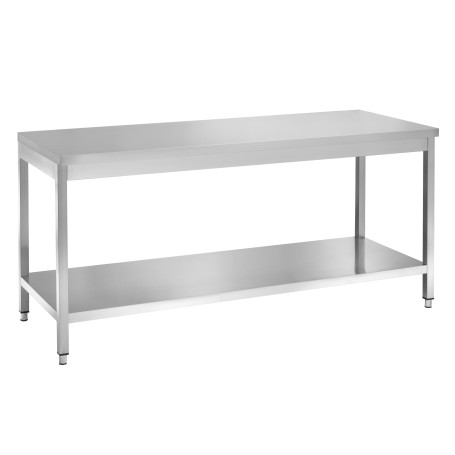 Table inox centrale avec étagère L1000xP700xH850 mm - RISTOPRO DSTGE107