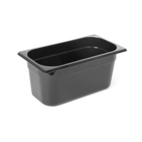 Bac gastro en polycarbonate noir GN 1/3 H100 mm