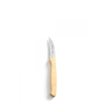 Couteau éplucheur courbé, manche en bois 165 mm