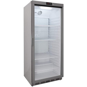 Armoire réfrigérée positive inox porte vitrée 400L - AMITEK AKD400RGSS