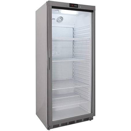 Armoire réfrigérée positive inox porte vitrée 400L - AMITEK AKD400RGSS