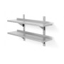 Double étagère murale réglable en inox,  1000x300x(h)600 mm