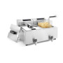 Friteuse numérique professionnelle 2X8L avec robinet de vidange - 7000W