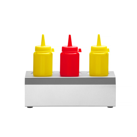 Support 3 sauces en inox ø70 mm - HENDI