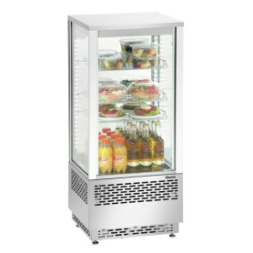 Mini vitrine réfrigérée positive 78 L en inox A2CH