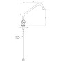 Robinet monotrou bec “c” ø18x250, poignée ronde - Monolith R0101020107