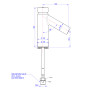 Robinet à fermeture automatique  eau froide - Monolith ARES001P