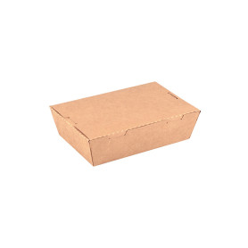 Boite repas en carton kraft   1200ml - 200 pcs