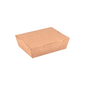 Boite repas en carton kraft   1600ml - 50 pcs - Arredochef