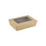 Boite repas en carton kraft avec fênetre 1200ml - 200 pcs