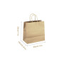 Sac en papier kraft avec poignées 280 x 150 x (h) 280 mm - 300 pcs