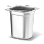 Bac Gastro GN 1/6 Inox Profondeur 150 mm - Arredochef