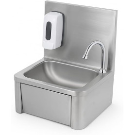 Lave-mains mural inox avec dosseret, robinet et distributeur de savon Idéal cuisine pro, restaurant, collectivité – Arredochef Lave-mains mural inox avec dosseret, robinet et distributeur de savon Idéal cuisine pro, restaurant, collectivité – Arredochef
