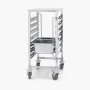 Chariot gastronorme GN 1/1 – Échelle porte plateaux inox 7 niveaux avec roulettes freinées pour cuisine pro - Arredochef