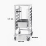 Chariot gastronorme GN 1/1 – Échelle porte plateaux inox 7 niveaux avec roulettes freinées pour cuisine pro - Arredochef