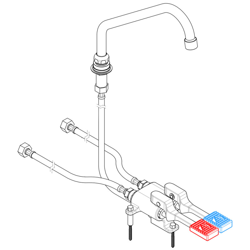 Kit mitigeur avec commande à pédale Monolith
