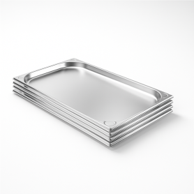 Lot de 4 Bacs Gastro GN 1/1 Inox Profondeur 20 mm - Arredochef