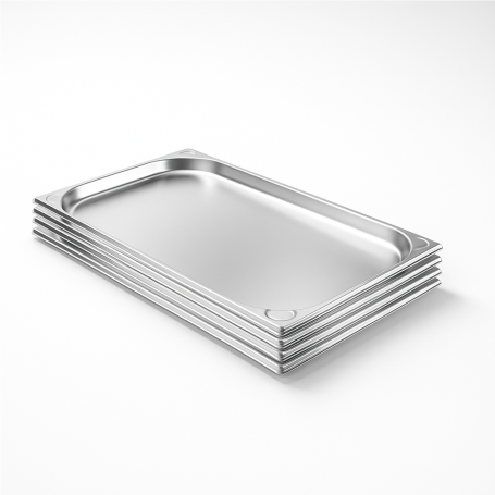 Lot de 4 Bacs Gastro GN 1/1 Inox Profondeur 20 mm - Arredochef
