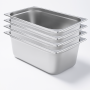 Lot de 4 Bacs Gastro GN 1/1 Inox Profondeur 150 mm - Arredochef