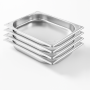 Lot de 4 Bacs Gastro GN 1/2 Inox Profondeur 40 mm - Arredochef