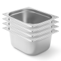 Lot de 4 Bacs Gastro GN 1/2 Inox Profondeur 200 mm - Arredochef