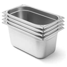 Lot de 4 Bacs Gastro GN 1/3 Inox Profondeur 150 mm - Arredochef